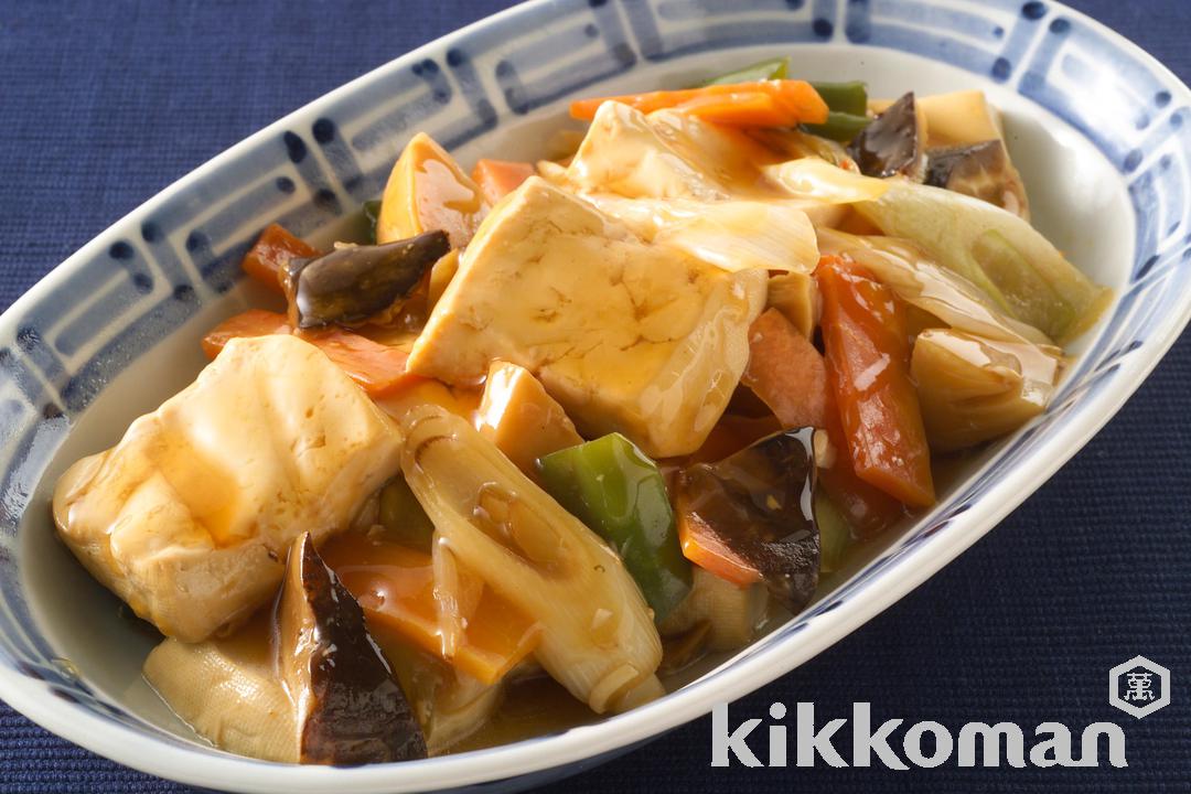 Simmered Tofu and Vegetable Stir-fry