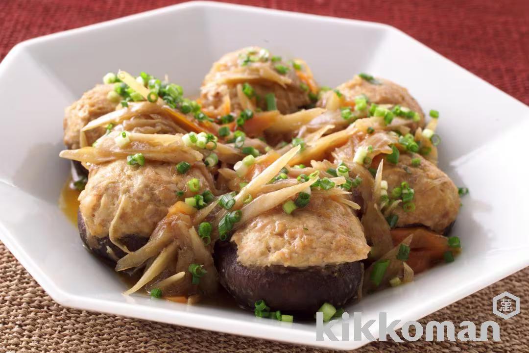 Braised Meat-stuffed Shiitake Mushrooms