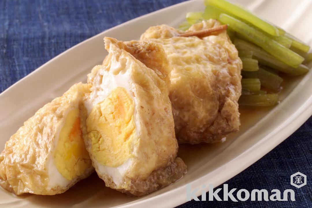 Fuki with Egg-Stuffed Tofu Pockets