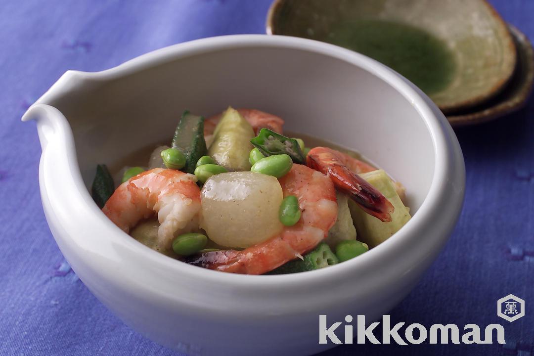Simmered Shrimp and Summer Vegetables