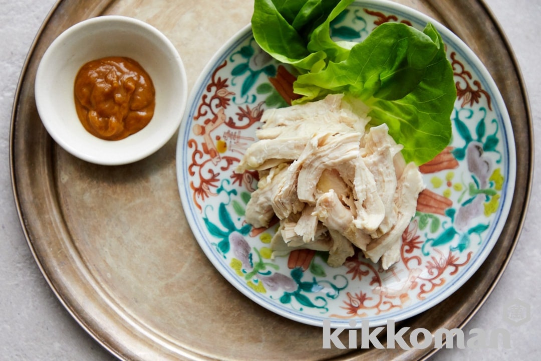 Boiled Chicken - Peanut Butter Soy Sauce