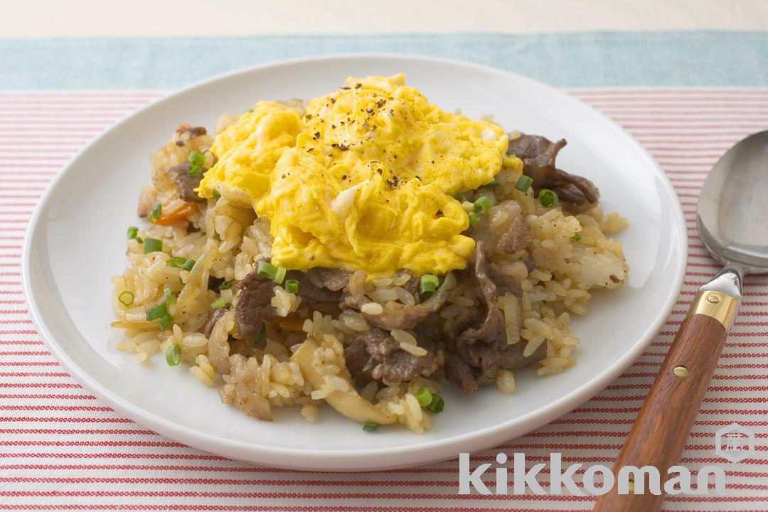 Beef and Rice Topped with Eggs