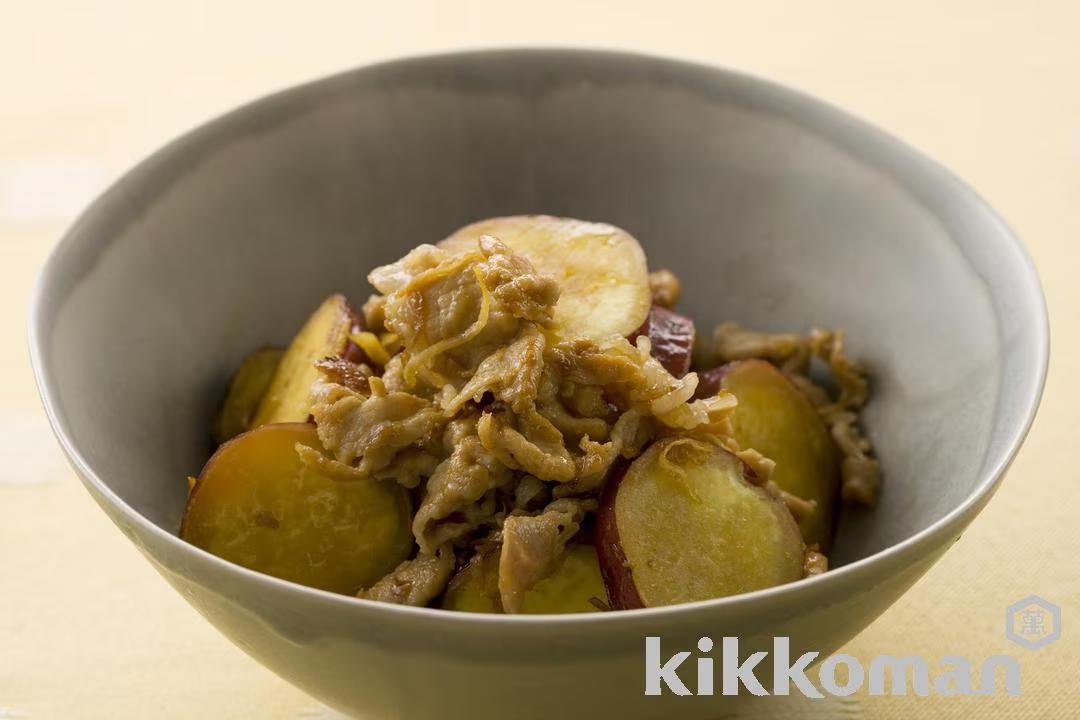 Ginger Simmered Sweet Potatoes and Pork