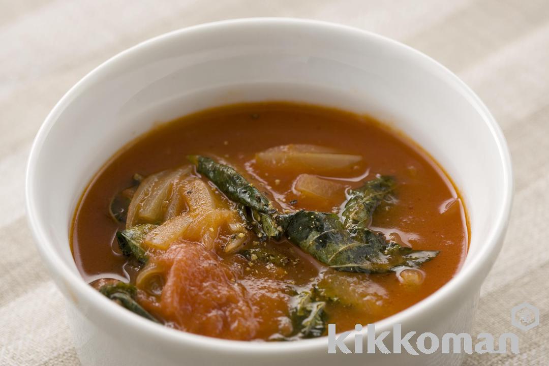 Tomato Soup with Egyptian Spinach