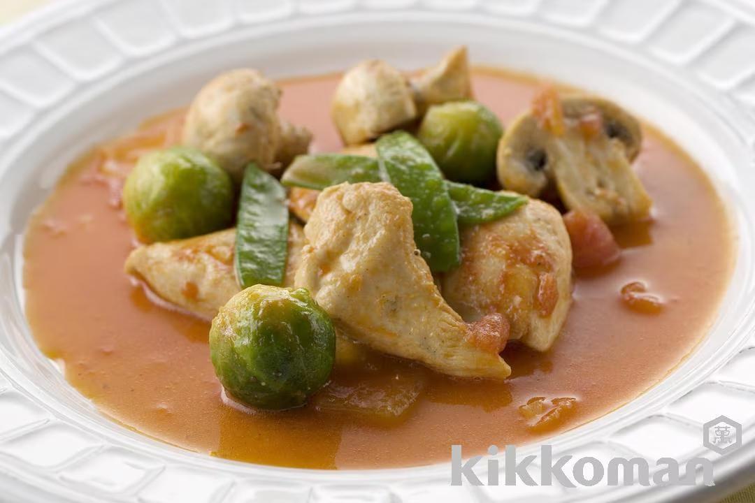 Chicken Stew with Mushrooms and Brussel Sprouts