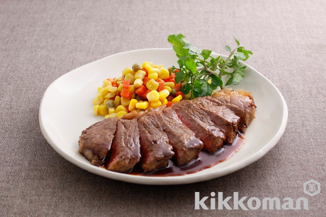 Beef Sirloin Steak with Japanese-style Butter Soy Sauce
