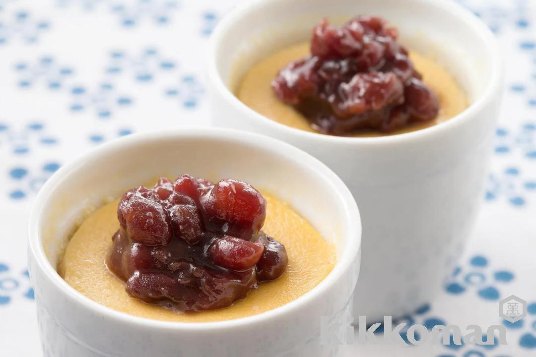 Soymilk Pudding with Sweet Red Bean Paste