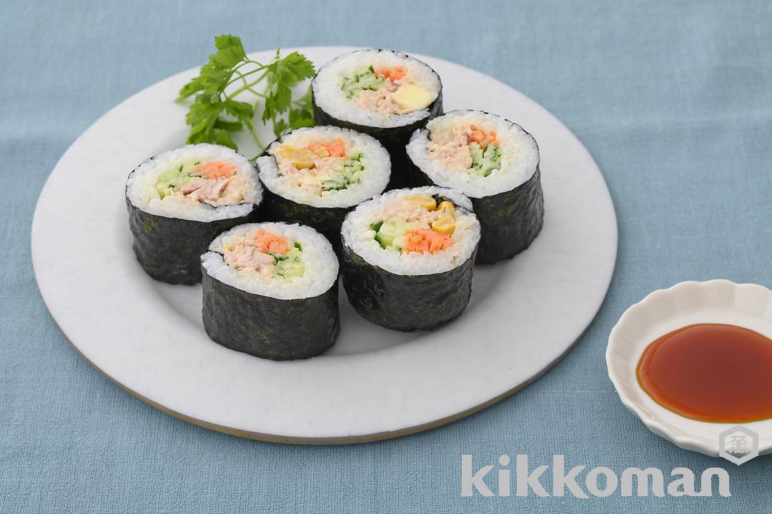 Tuna and Corn Sushi Rolls