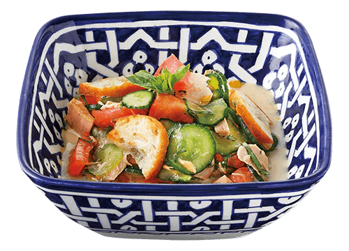 Italian-Style Hiyajiru Chilled Soup over Salad