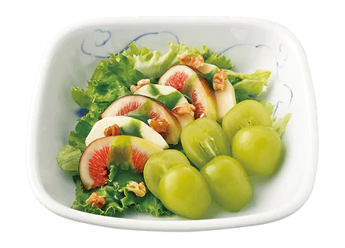 Apple, Muscat and Fig Salad with Matcha Dressing