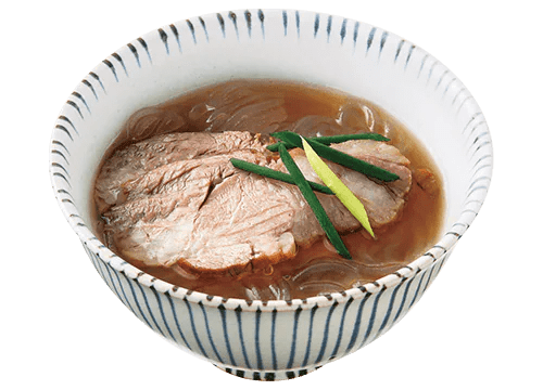 Ramen-Style Cellophane Noodle Soup with Simmered Pork