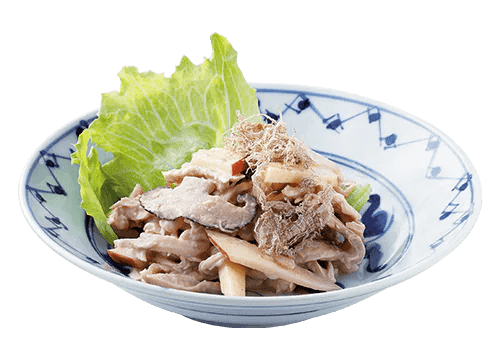 Chicken, Apple & Shiitake Salad with Tororo-kombu
