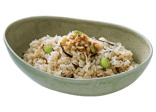 Rice with Edamame, Abura-age & Kombu