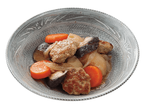 Niku-Jaga Style Mini-Meat Patties and Potatoes