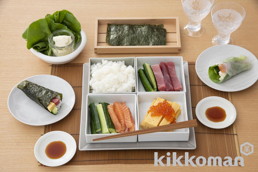 Temaki Sushi and Fresh Spring Rolls - Assorted