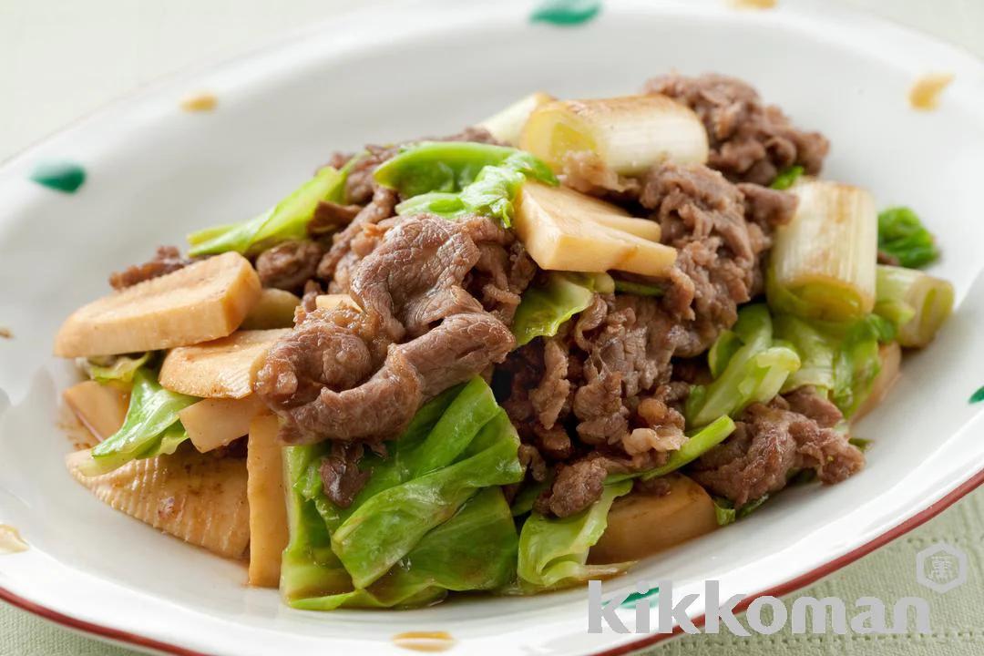 Beef, Mushroom and Cabbage Stir Fry