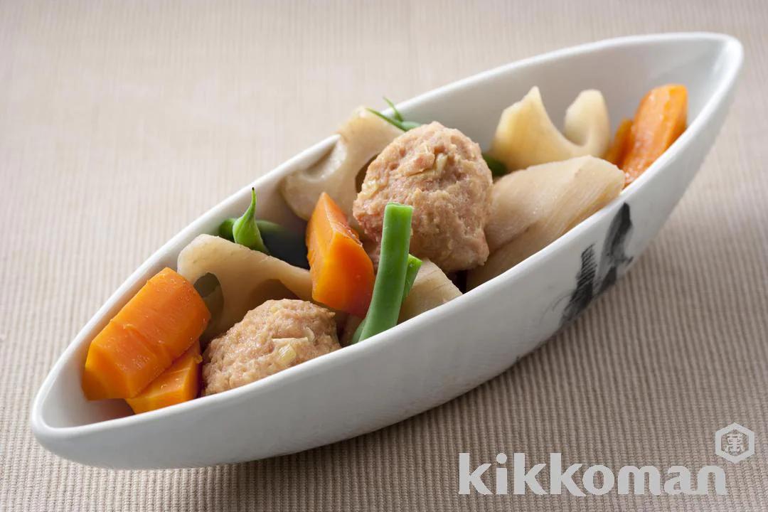 Chicken Balls with Boiled Root Vegetables
