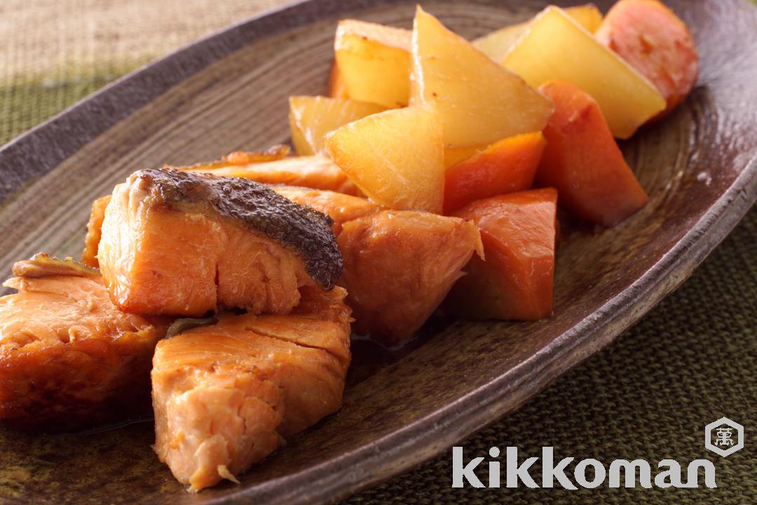 Simmered Salmon with Root Vegetables
