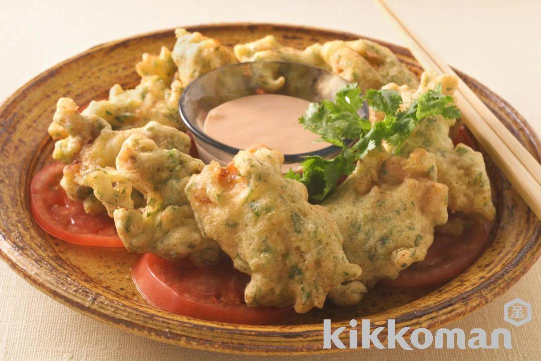 Fried Octopus in Cilantro Batter