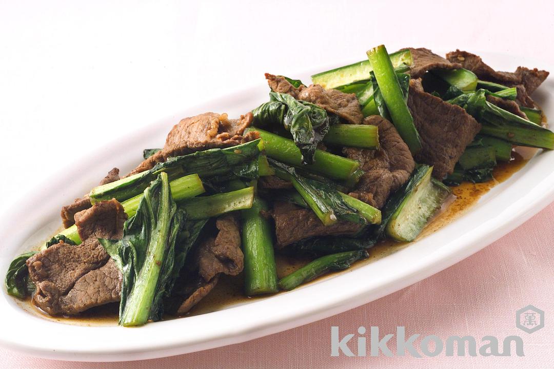 Mizuna and Beef Stir-fry