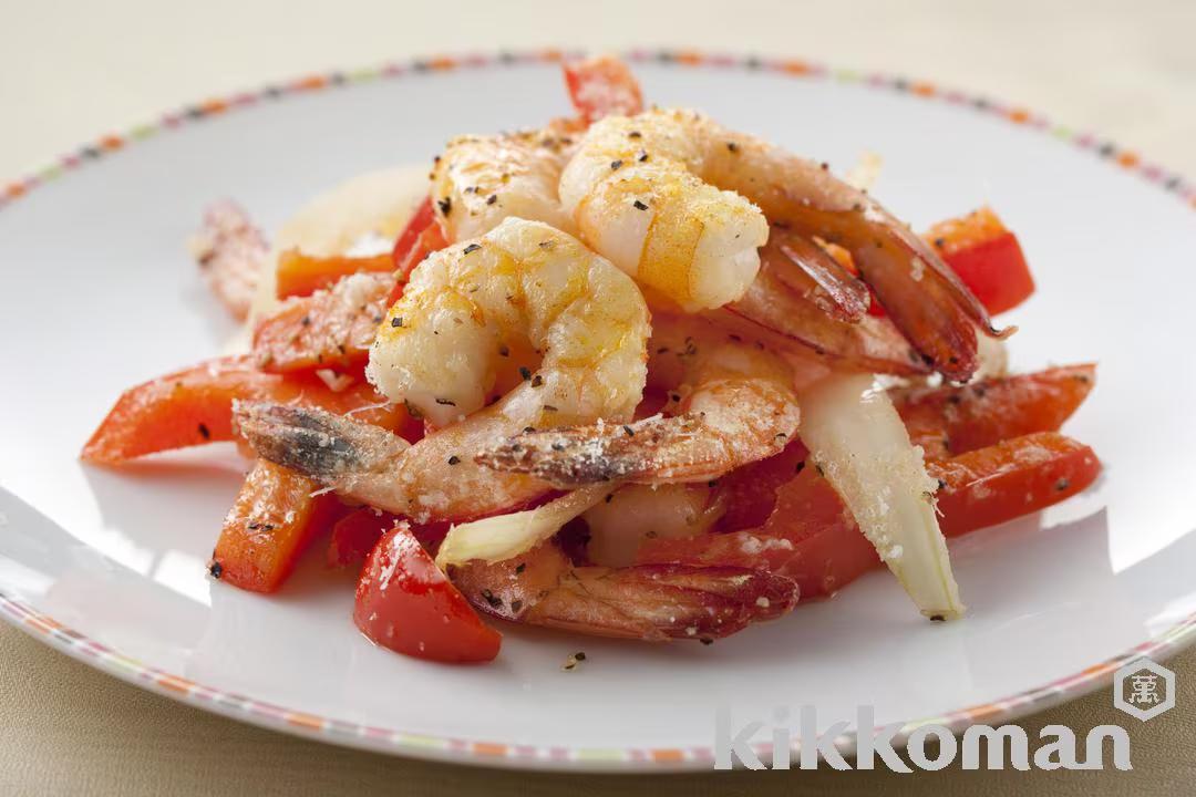 Shrimp and Bell Pepper Cheese Stir-Fry