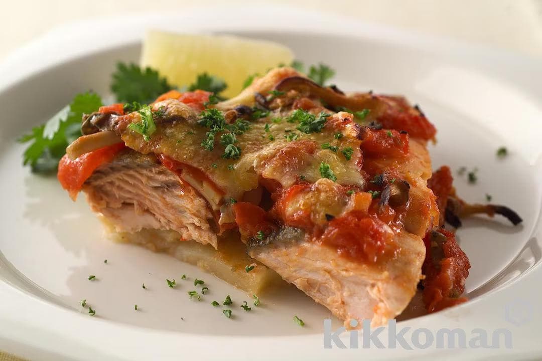 Baked Salmon and Potatoes