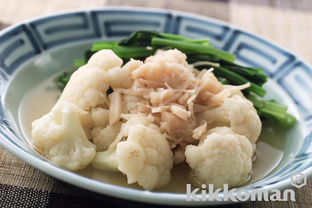 Simmered Mizuna and Cauliflower