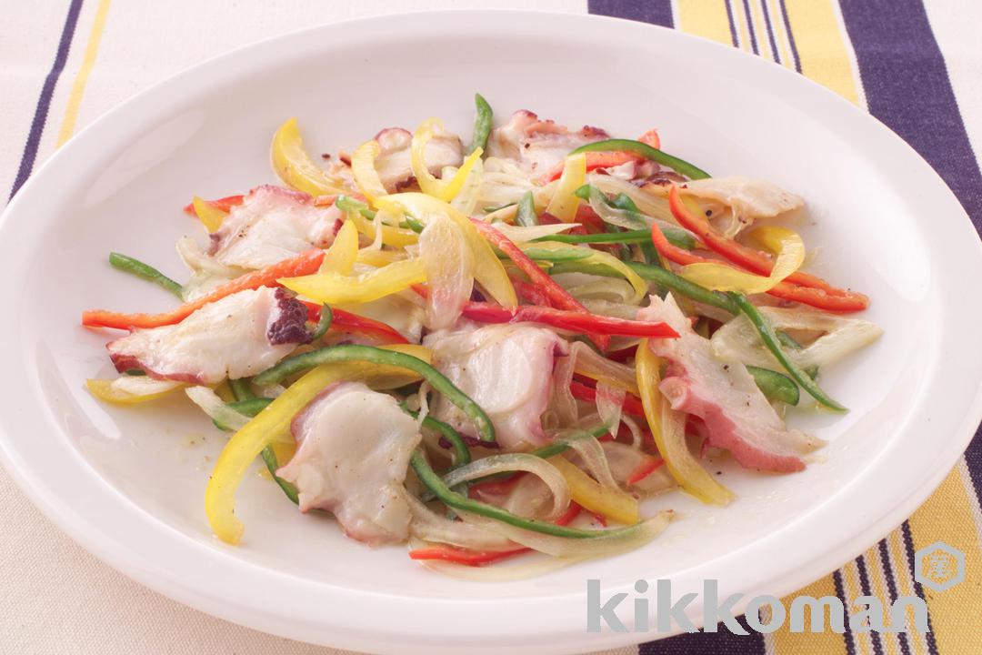 Japanese-Style Marinated Octopus and Bell Pepper