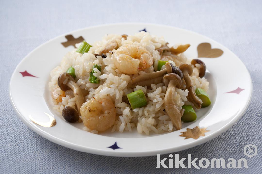 Shrimp and Mushrooms with Rice