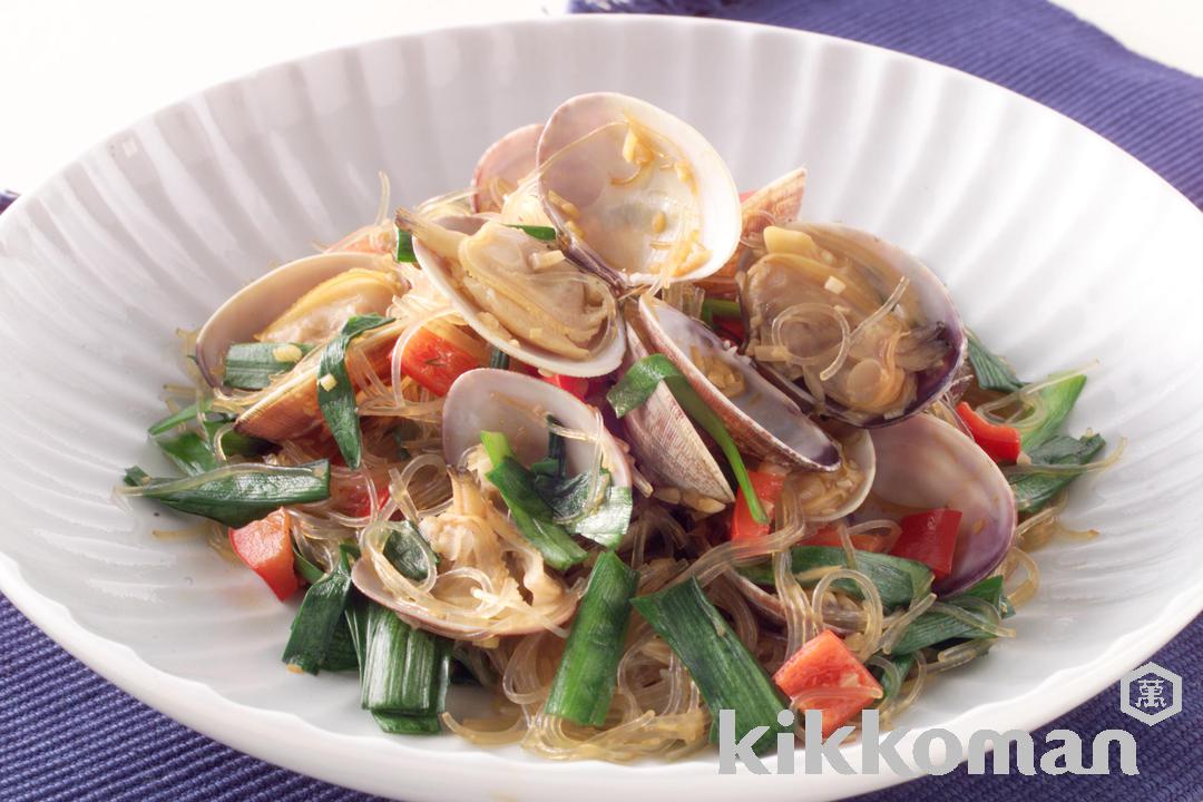 Spicy Harusame Noodles with Clams