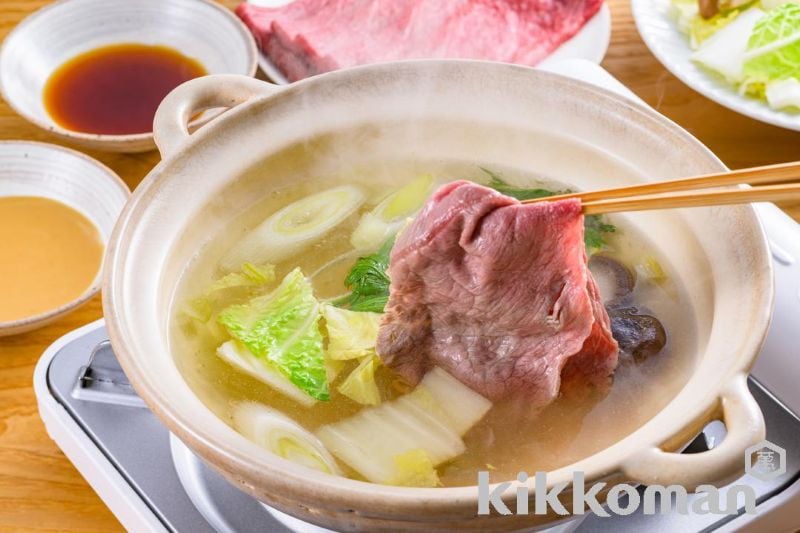 Shabu Shabu (Japanese Hot Pot with Thinly Sliced Beef)