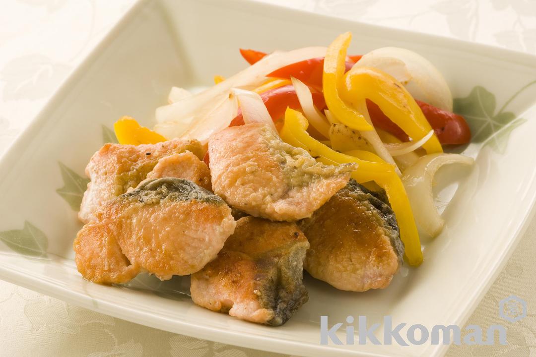 Marinated Salmon and Bell Peppers