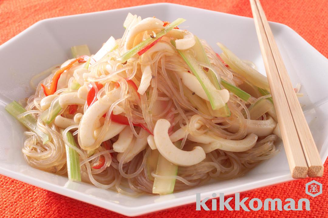 Squid and Celery with Noodles