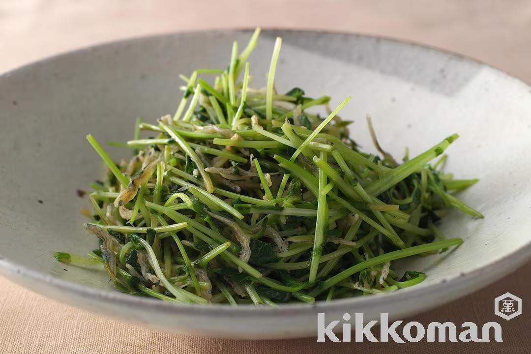 Sauteed Pea Shoots and Chirimenjako