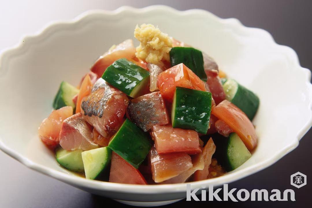 Horse Mackerel and Tomato Salad