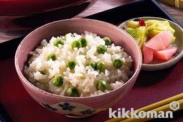 Fresh Green Peas with Rice (Mame Gohan)