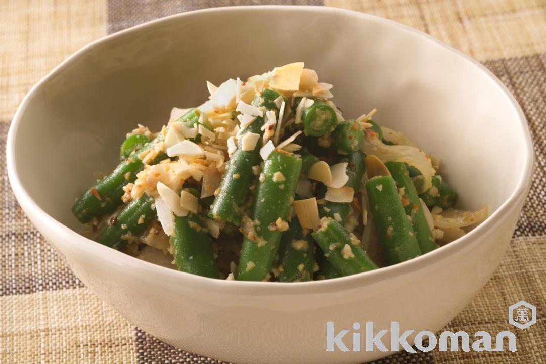 Green Beans with Soy-Almond Dressing