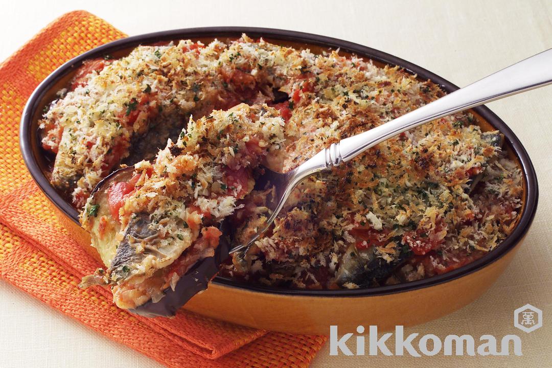 Baked Sardines and Eggplant