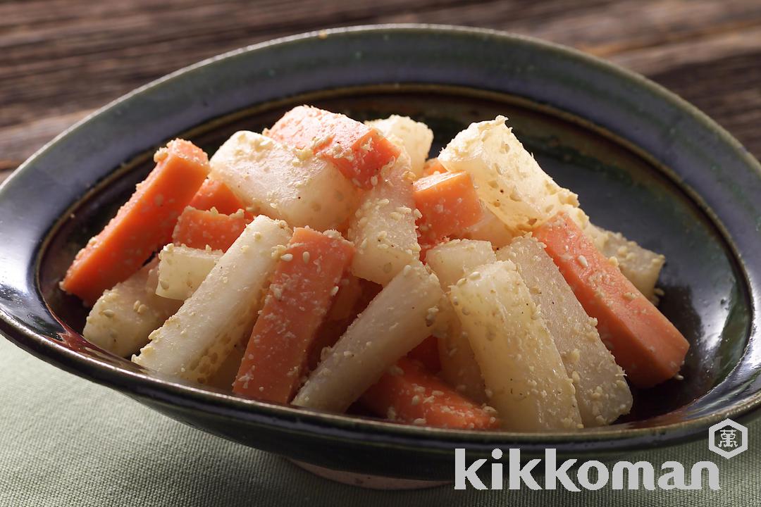 Daikon Radish and Carrot with Sweet Sesame Dressing