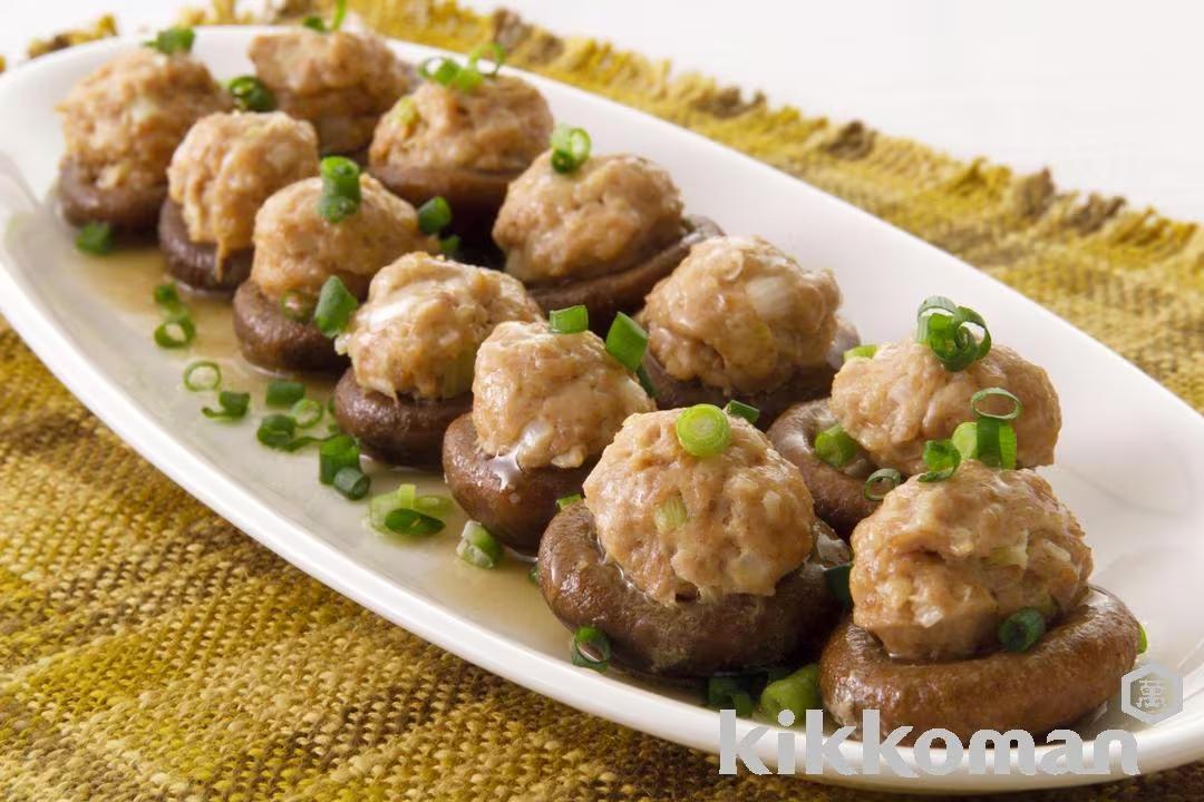 Stuffed Shiitake Mushrooms in Ankake Sauce