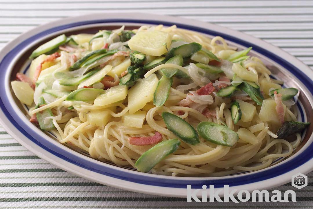 Potato and Green Asparagus Spaghetti