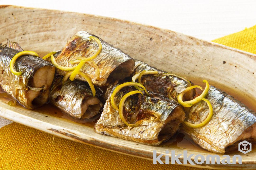 Grilled Pacific Saury in Yuzu-Flavored Sauce