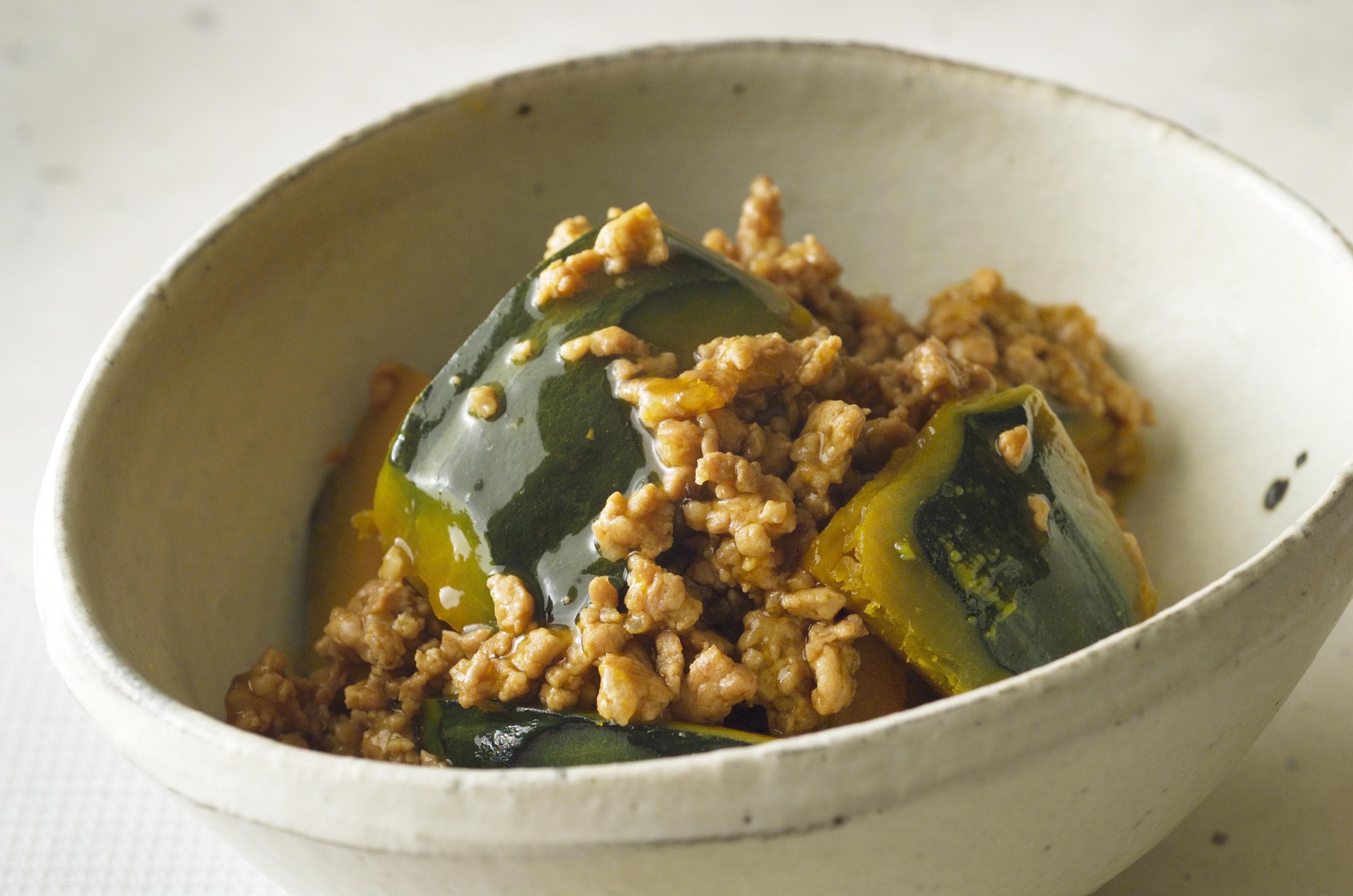 Simmered Kabocha and Ground Pork