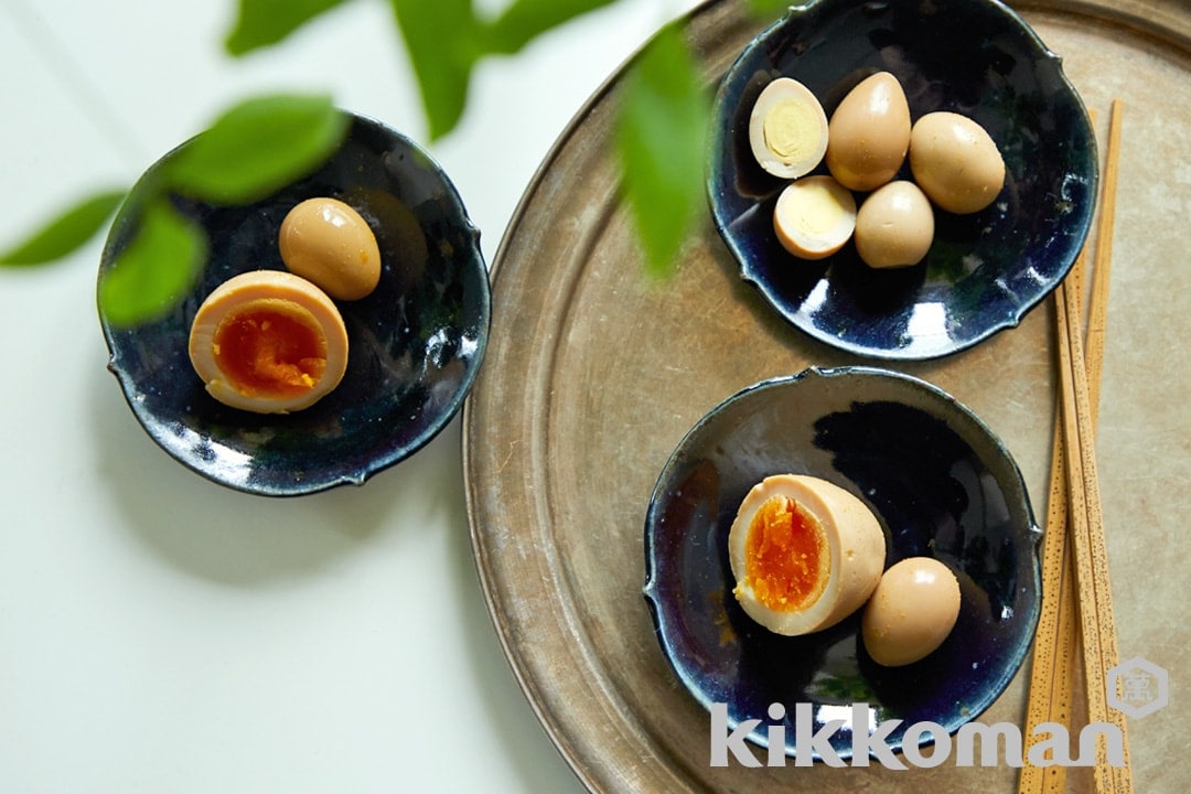 Soy Sauce and Curry Marinated Boiled Eggs