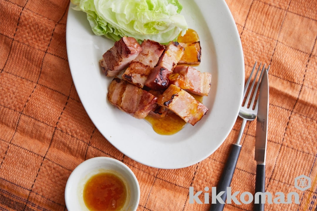 Pan-Fried Bacon - Marmalade Soy Sauce