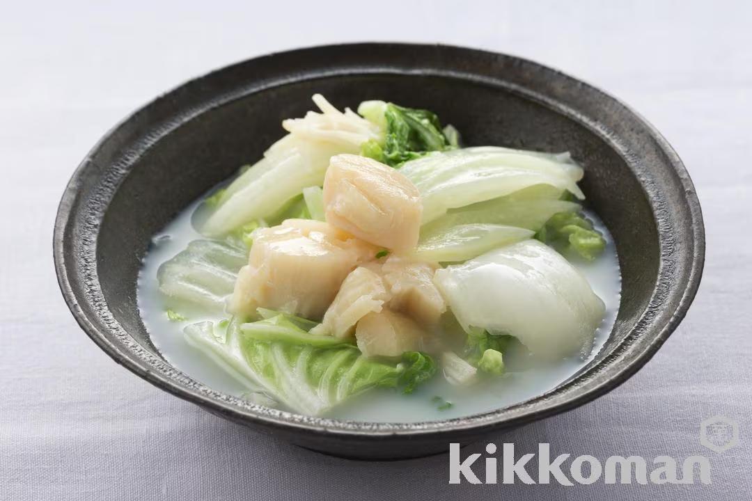 Chinese Cabbage and Scallop Soymilk Stew