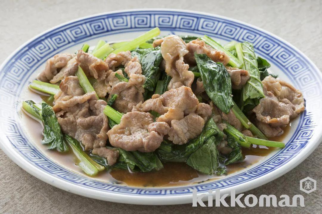 Mustard Spinach and Pork Stir-fry