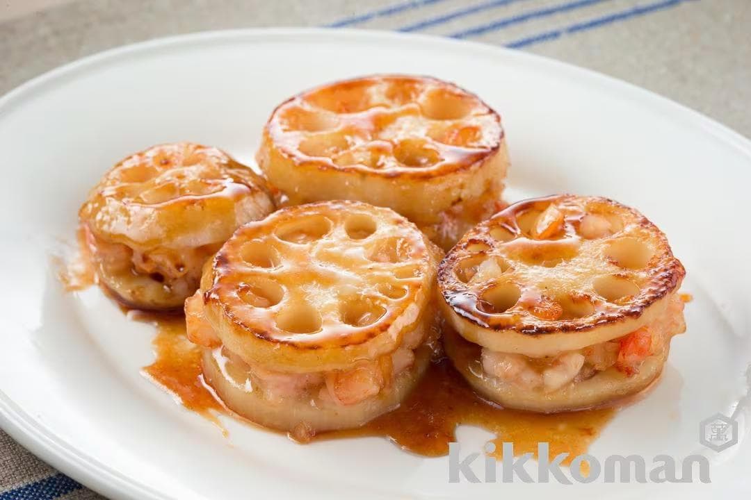 Grilled Lotus Root and Shrimp Sandwiches