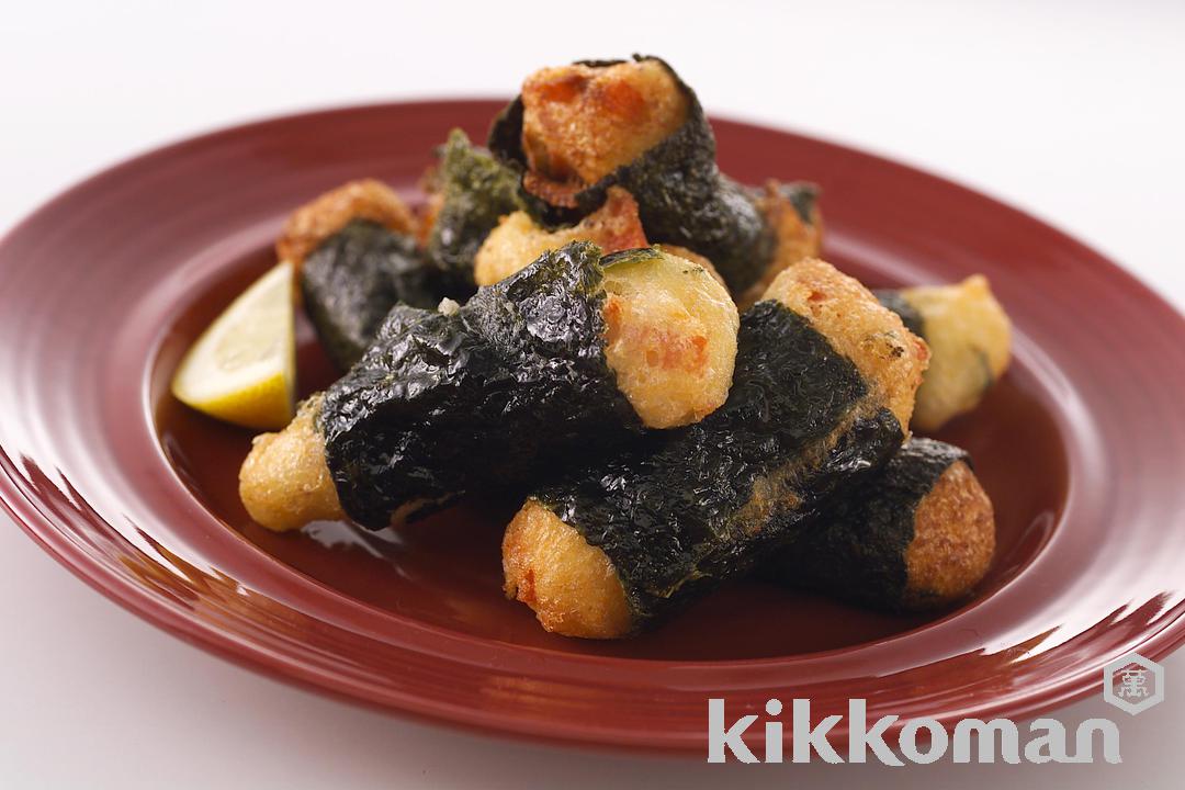 Japanese-Style Ham and Yamatoimo Fritters