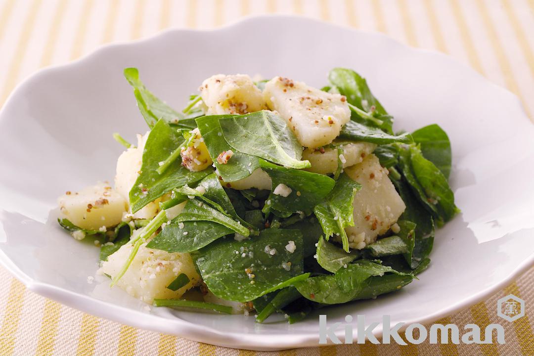 Cheese and Potato Salad with Spinach